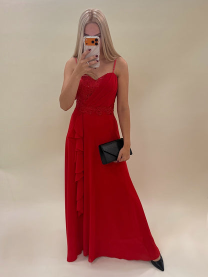 Raudona elegantiška suknelė