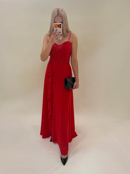 Raudona elegantiška suknelė